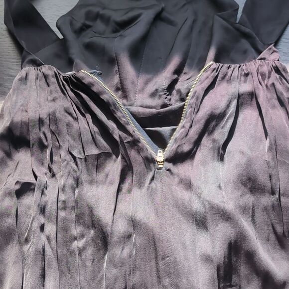 Heidi Merrick NWT  Black Sleeveless back criss Cross Dress Xs - Picture 6 of 16